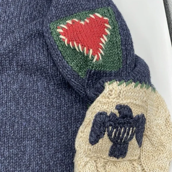 Polo Ralph Lauren Country Patchwork Cotton-Blend Shawl Cardigan Youth Size 6/7 - Picture 15 of 16